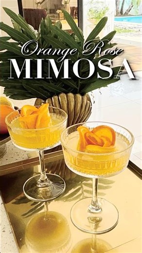 【カクテルレシピ】オレンジローズミモザで華やかな乾杯を🥂Orange Rose Mimoa ホームパーティー モクテル