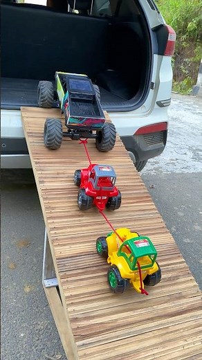 RC Tesla vs Toy Tractors: Power Climb Test! 🤩