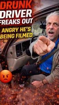 DRUNK DRIVER LOSES IT OVER CAMERA… BIG MISTAKE 😳 #civicchaos #karen #funny #shorts