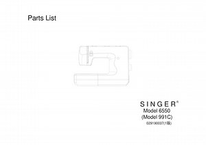 Vintage Singer 6550 Sewing Machine Parts List Manual PDF Digital Download - Etsy