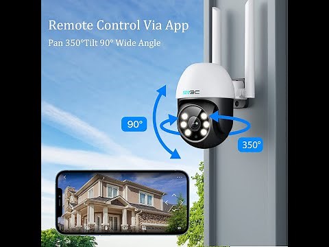 SV3C C13 PTZ Security Camera Outdoor, Auto Tracking, 2-Way Audio, Humanoid Detection,