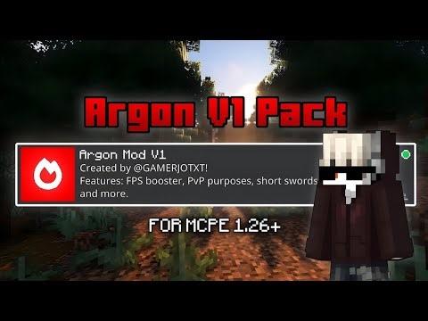 The Best Fps Booster For MCPE 1.26+ 🔥| Argon Mod V1 ☠️