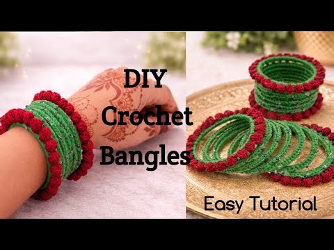 🌸 Handmade Crochet Bangles 💚 Easy & Stylish Design | Latest Trend 2026 ✨