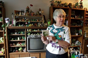 The Frog Lady's collection jumps out at you