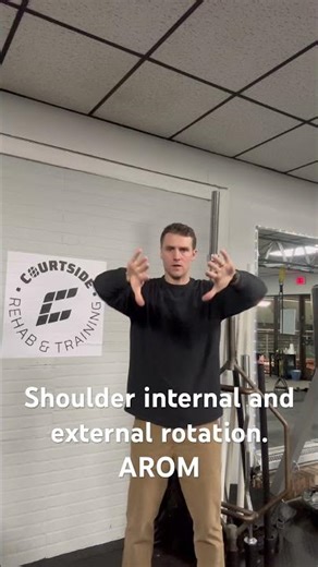 Shoulder internal and external rotation AROM. Courtside Rehab. ￼