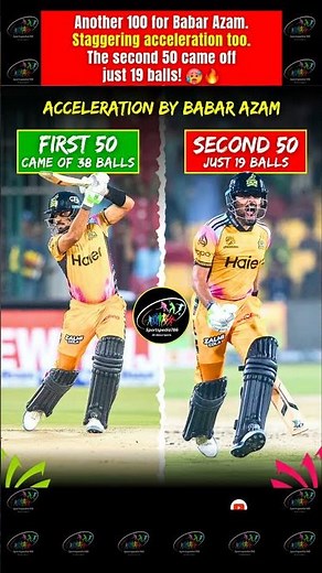 ☠️🔥 Another 100 for Babar Azam - Staggering acceleration too. The second 50 came offjust 19 balls!