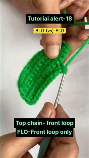 BLO (vs) FLO - (back loop only VS front loop only) beginners tutorial