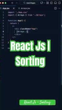 Sorting Arrays in React