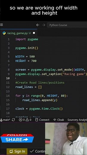 Pygame is 2D #coding#python