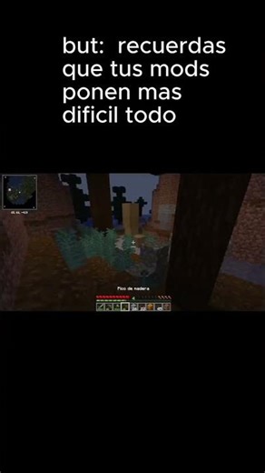 la exploración con mods difíciles es lo peor... #minecraft #memes