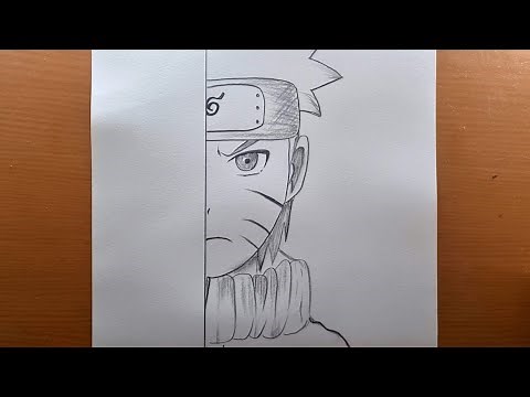 como desenhar Naruto Uzumaki passo a passo | desenho de naruto fácil | Como desenhar anime de lápis