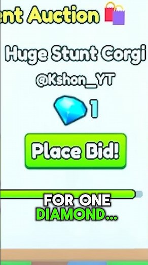 Selling Huge Stunt Corgi for 1 Diamond! (Roblox Pet Simulator 99!)