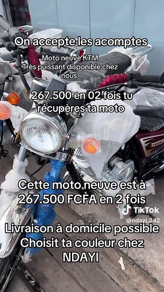 Motos neuves KTM disponibles à partir de 267.500 FCFA