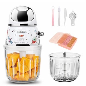 Robot de bucatarie pentru piureuri, Plodon, Blender pentru bebelusi, Procesator hrana, 2 viteze, 2 boluri din sticla, 300/600ml, 8 lame - eMAG.ro