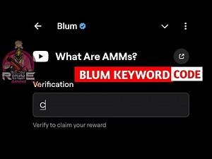 What Are AMMs? Video Code | Blum New Video Code 24 September | Blum Today video code