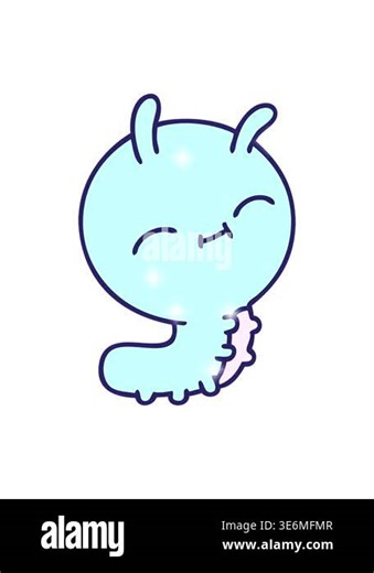 glitter effect animation of cartoon of a cute happy bug Stock Video Footage - Alamy