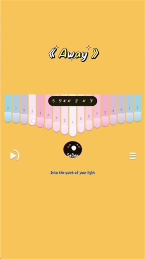 【Away】 Kalimba Tutorial | Easy Tabs for Beginners