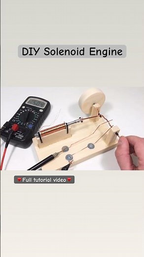 DIY Solenoid Engine in Action 🔥 #diy #homemademotor #stem