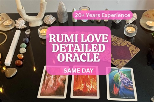 Rumi Oracle Card Reading, Love, Soulmate & Twin Flame Guidance - Etsy