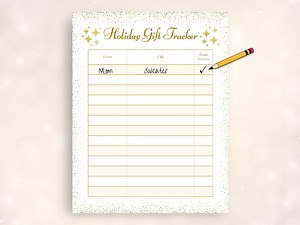 Holiday Gift Tracker, Printable Holiday Gift Tracker, Keep Track of Your Holiday Gifts - Etsy UK