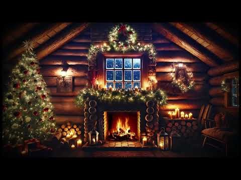 Cozy Christmas Yule Log 🔥✨ Warm Winter Fireplace Ambience