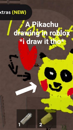 My Pikachu drawing in roblox :3