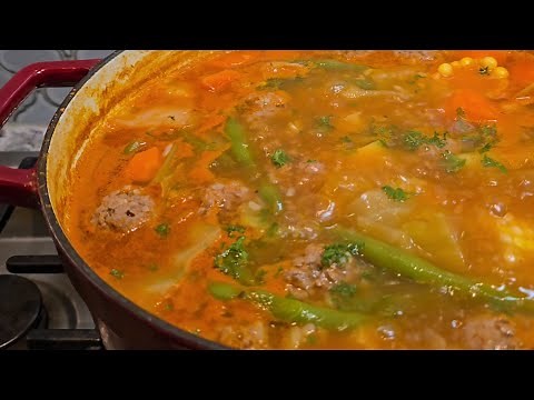 Mexican-Style Meatball Soup Perfect For The Winter Months