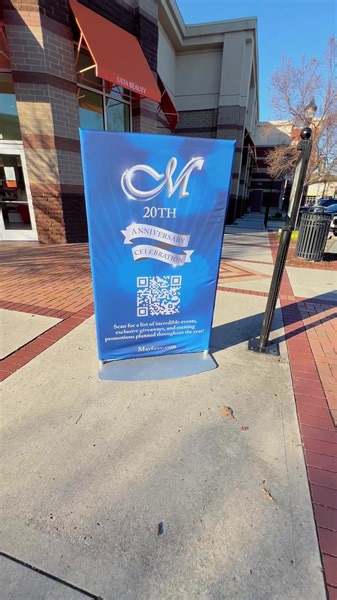 It’s Mayfaire’s 20th Anniversary 🥳, and we’re going all out! Expect more events, generous giveaways, and exciting promotions! ✨ Simply scan one of our standees or lamppost banners in the center and stay up to date on all the incredible events coming your way! Thank you for being a part of our journey. Cheers to many more incredible years together! 🥂 | Mayfaire Town Center