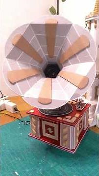 DIY gramophone from cardboard #diy #gramophone #cardboard