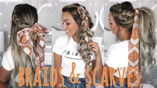 Hairstyles: Braids and Scarves for Chic Looks