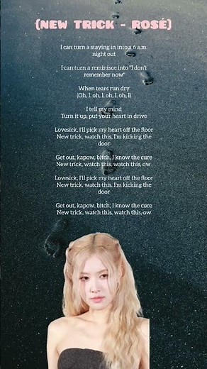 new trick #lyrics #blackpink #kpop #explore #rosé #shorts #newsong #subscribe