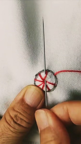 Fix small hole in dress Easy DIY Embroidery Trick. #shorts