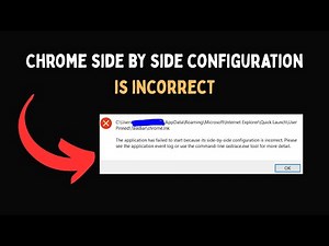 Chrome side by side configuration is incorrect