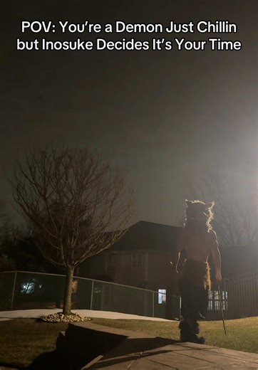 ⚔️🐗 Inosuke really be the one on DEMON time 💀😭 Inosuke’s boar mask made by @BPS FX Inosuke’s shoes made by @Giselle Guillotine #inosukecosplay #inosukehashibira #demonslayer #demonslayercosplay #cosplaytiktok