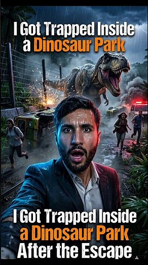 I Got Trapped Inside a Dinosaur Park After the Escape #DinosaurPark #JurassicWorld #TRex #Raptors