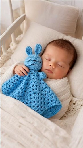Háčkování pro miminka: Usínáček zajíček 🐰 | jemná příze + návod krok za krokem