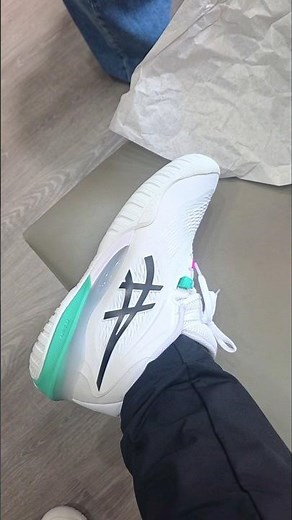 Asics Gel-Resolution X | White and Aurora Green Colorway #asicsgelx #asicstennis #asicspickleball