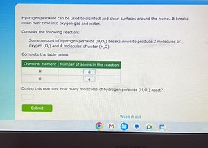 Hydrogen peroxide can be used to disinfect and clean surfaces a... | Filo