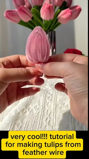33K views · 429 reactions | very cool!!! tutorial for making tulips from feather wire #tulip #flower #tutorial #diy #fyp | Fresh Graduate.id | Facebook
