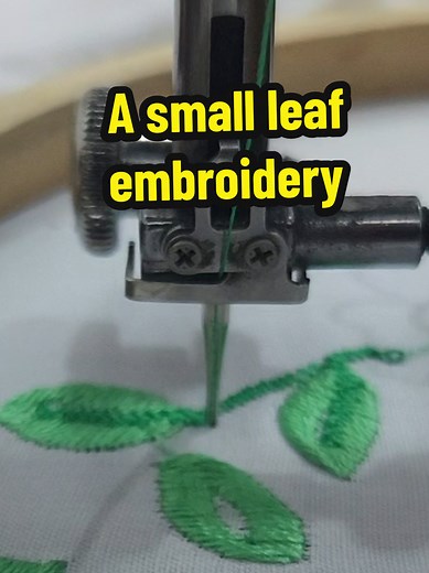 Learn to Embroider a Small Leaf Tutorial