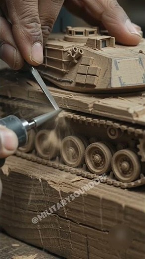 Wooden Tank Build That Actually Looks Real #diy #woodworking #satisfying