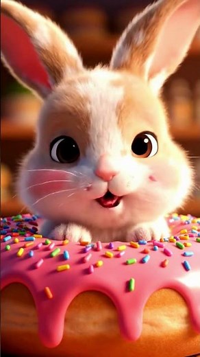 🍩🐰 little chibi bunny sitting inside a donut — sweetest thing ever! 💖✨