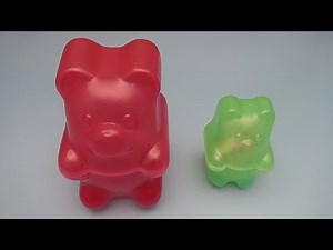 Big Mouth Academy Express! Surprise Egg Opening Game! Which one is Bigger! Gummy Bears!