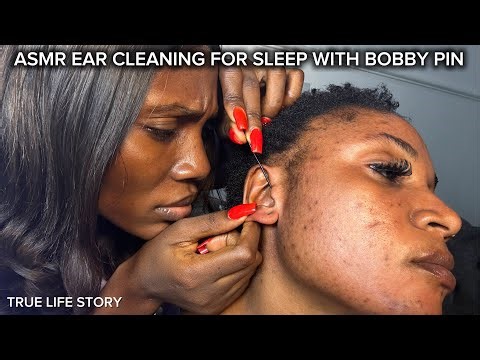 ASMR Ear Cleaning, Ear Eating & Spit Paint, Nape Head Massage Ear Piercing Cleaning, Real Life Story