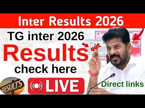 LIVE: TG Inter Results 2026 Released | TS Intermediate Results Link | Check Now | 1st & 2nd Year