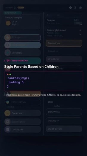Stop Writing Messy CSS ❌ Use :has() #programming