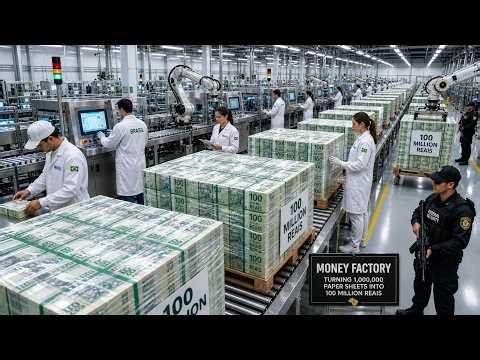 How It's Made: Massive Money Factory Turning 1,000,000 Paper Sheets into 100M Reais