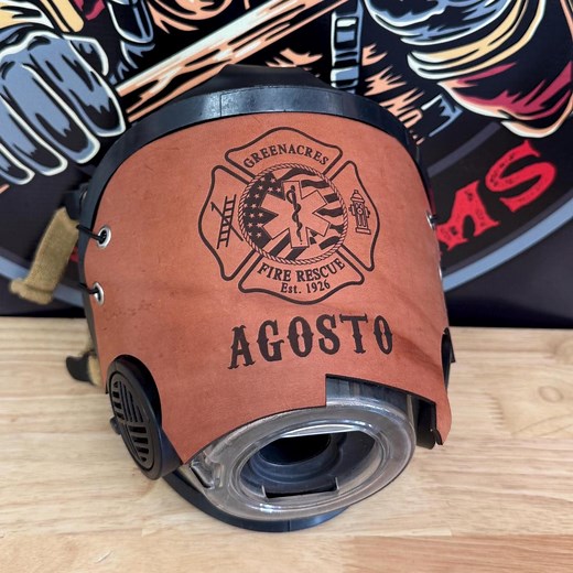 Firefighter SCBA Scott Leather Mask Cover Protector With HUD Cutout | Scott AV-3000 - Etsy