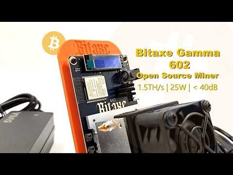 Bitaxe Gamma 602 1.5Th/s Open Source solo ASIC Miner for home mining