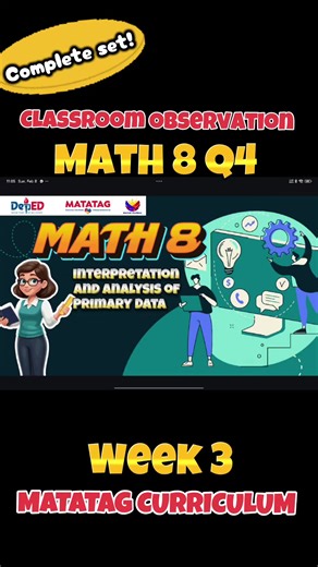 Classroom Observation for Math 8 - Week 3